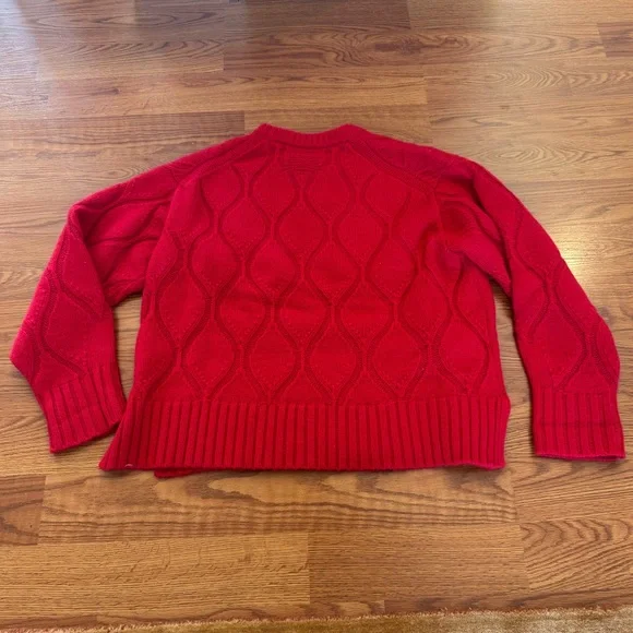Guest in Residence Wavy Cozy Cashmere Crew in True Red - Picture 4 of 9